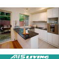 Muebles de gabinete de cocina de laca de alto brillo con gabinete de isla (AIS-K201)
